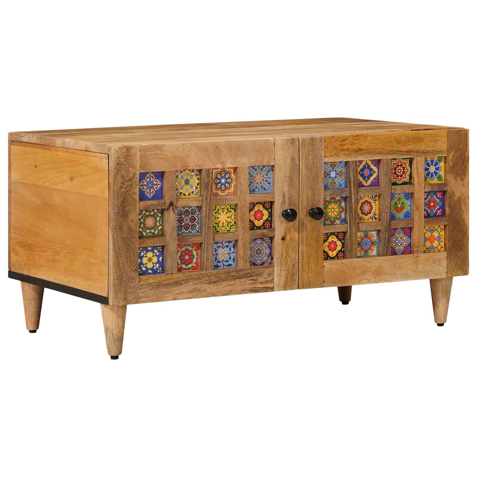 Couchtisch Natur 80 x 50 x 40 cm Massivholz Mango
