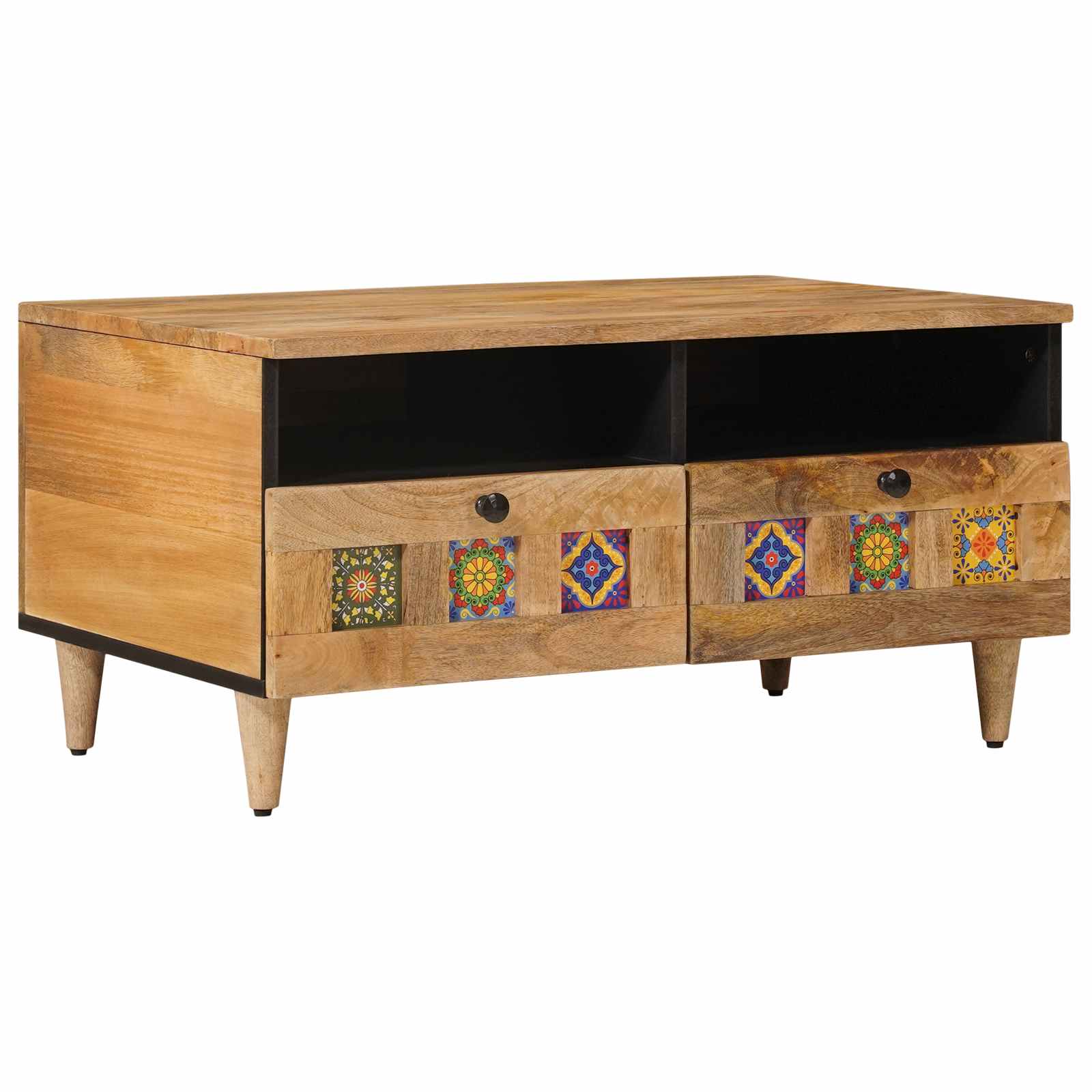 Couchtisch Natur 80 x 54 x 40 cm Massivholz Mango