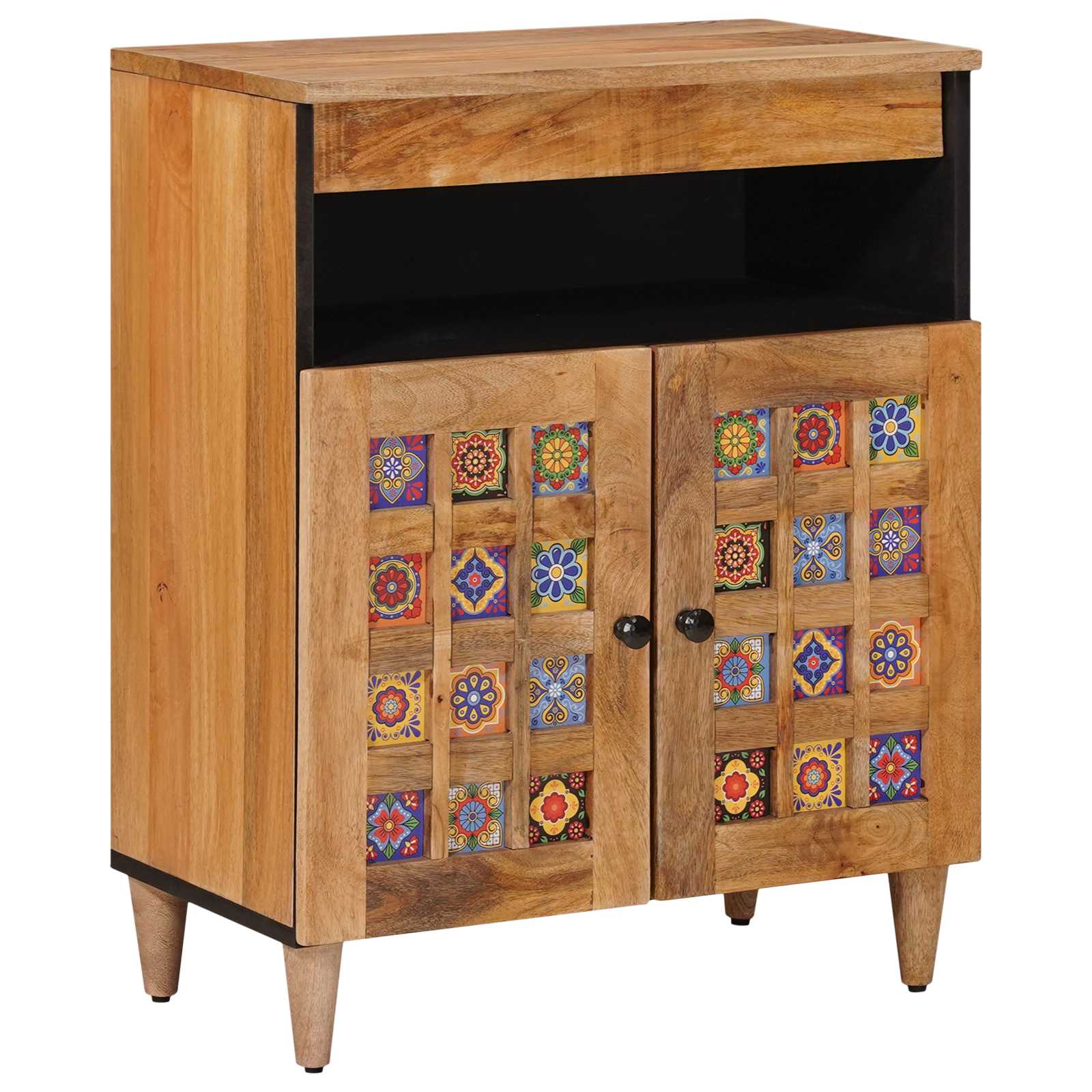Sideboard Natur 60 x 33 x 75 cm Massivholz Mango