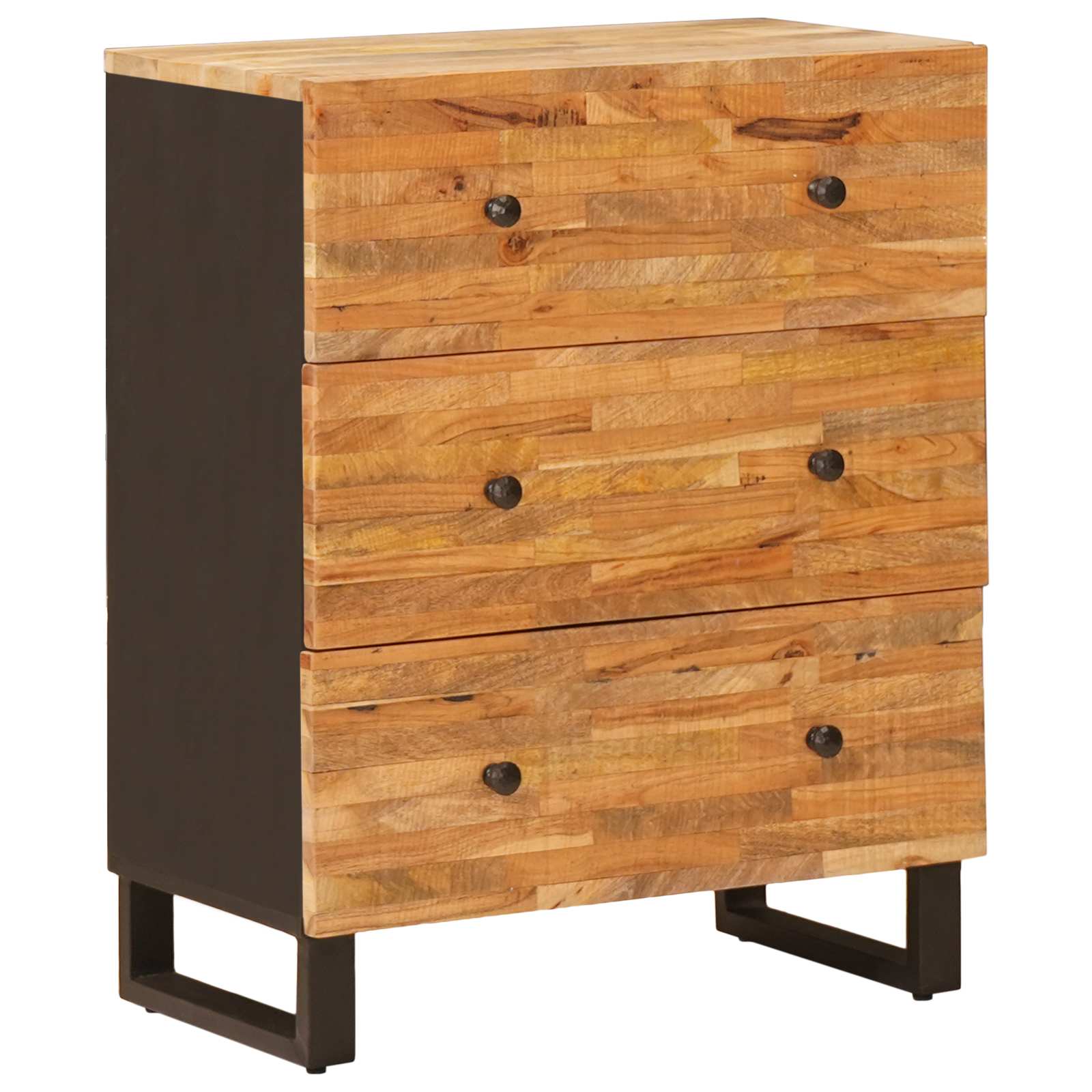 Aufbewahrungs-Sideboard 60 x 33 x 75 cm Massivholz Mango Braun