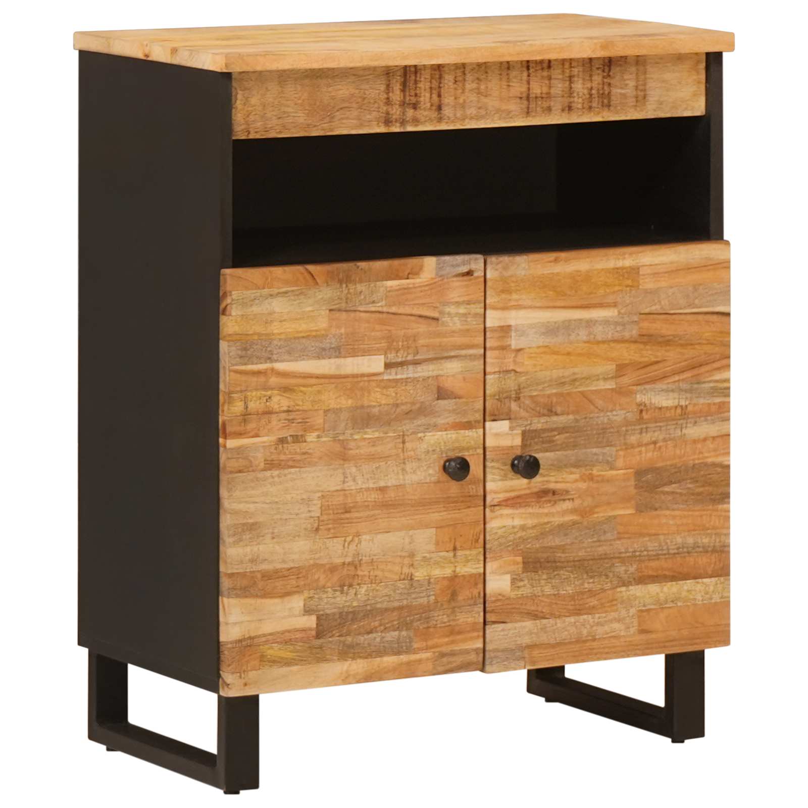 Seitenschrank Braun 60 x 33 x 75 cm Massivholz Mango