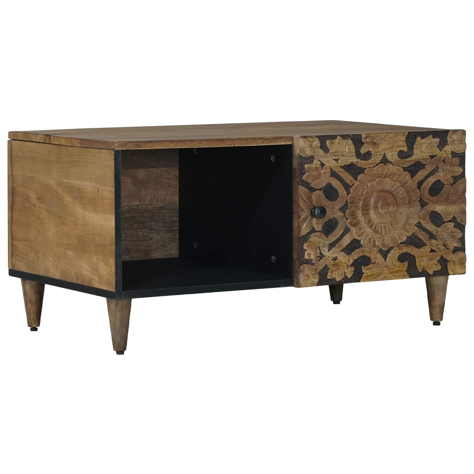 Couchtisch Braun 80 x 50 x 40 cm Massivholz Mango