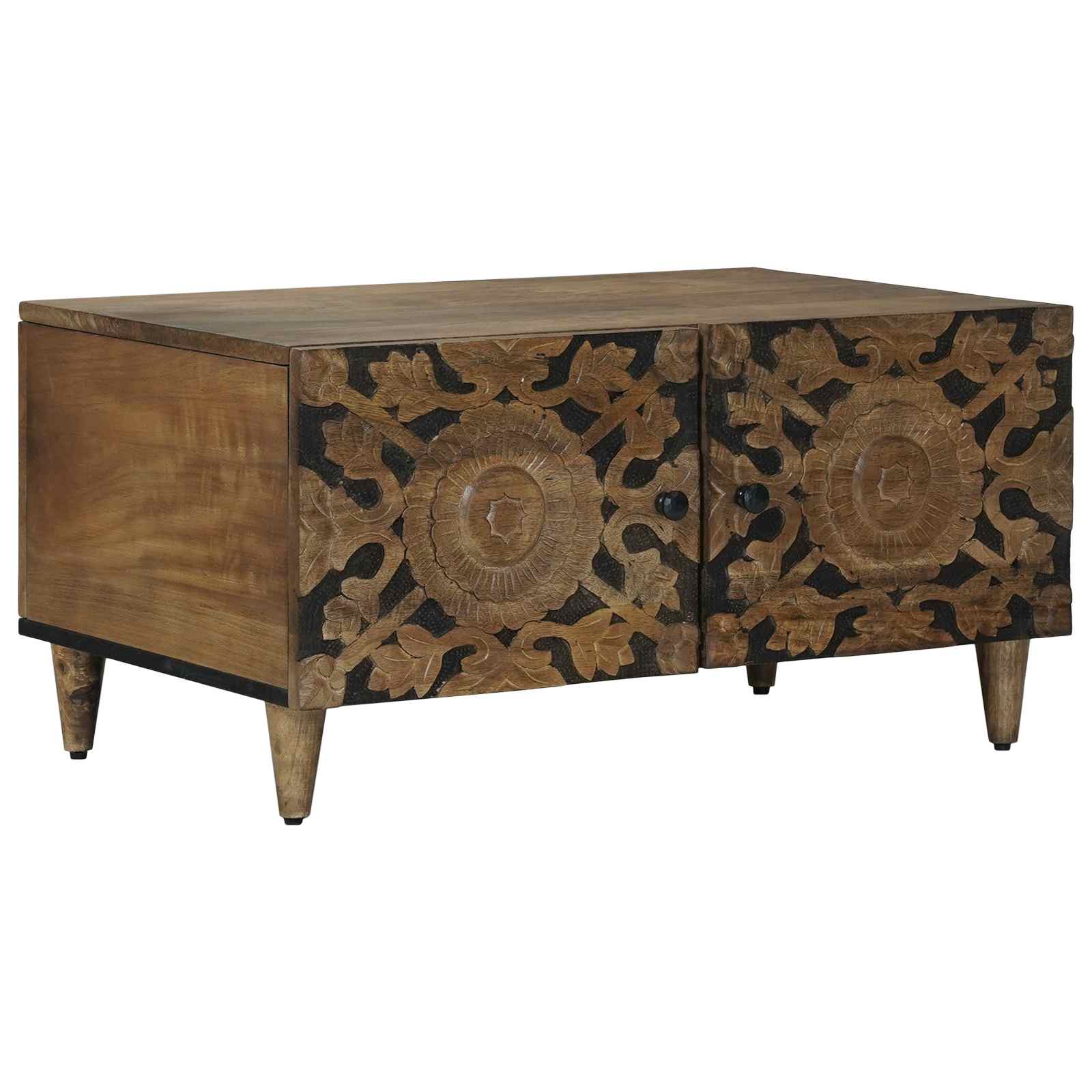 Couchtisch Braun 80 x 50 x 40 cm Massivholz Mango