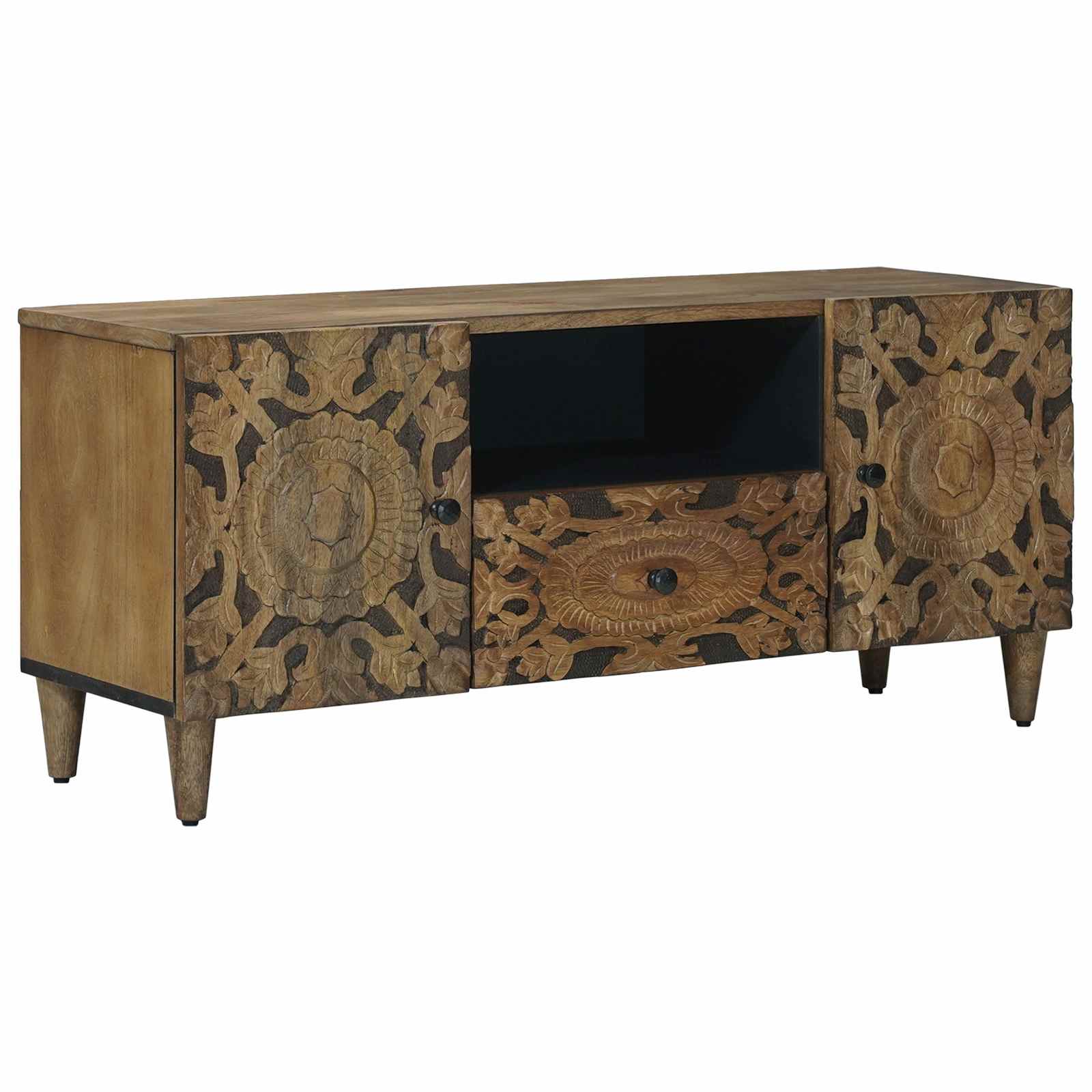 TV-Schränk Braun 105 x 33,5 x 46 cm Massivholz Mango