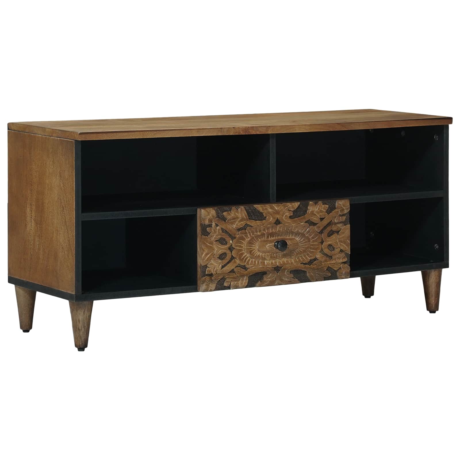 TV-Schränk Braun 100 x 33,5 x 46 cm Massivholz Mango