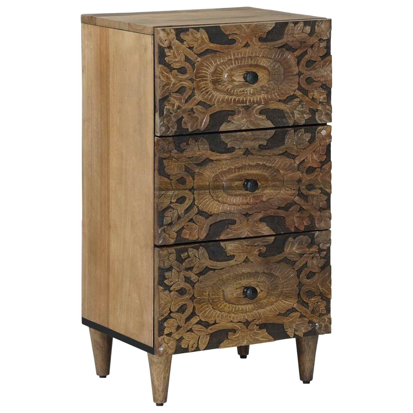 Sideboard Braun 40 x 33,5 x 75 cm Massivholz Mango