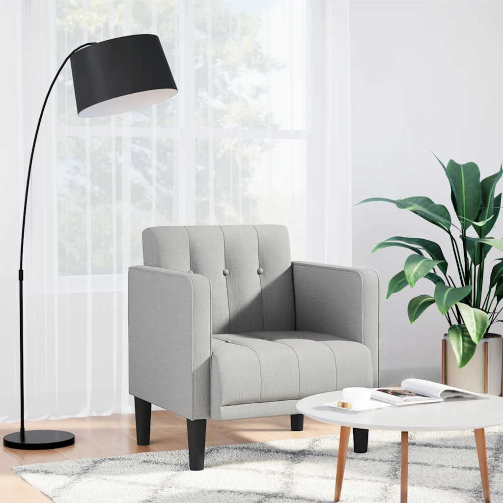 Sessel mit Armlehnen Wolkengrau 53 cm Stoff