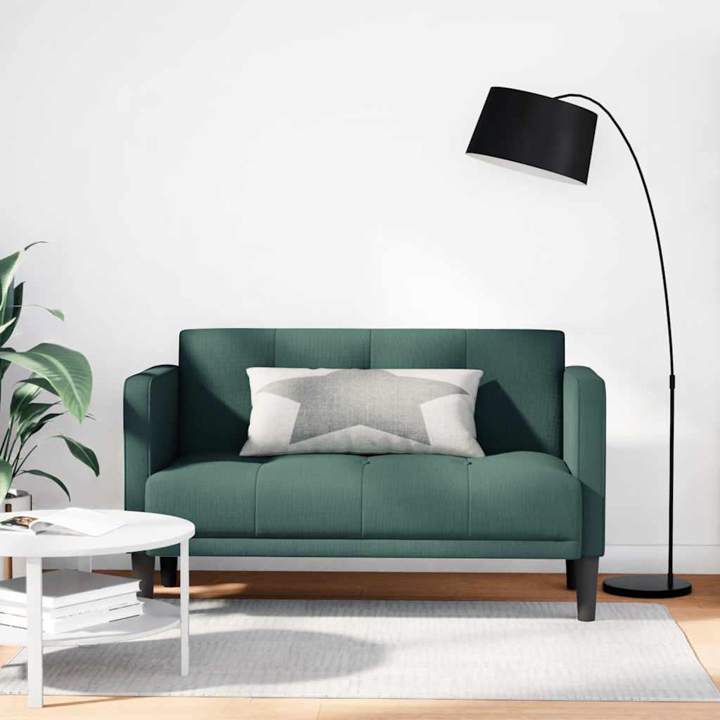 Zweisitzer-Sofa Dunkelgrün 111 cm Stoff