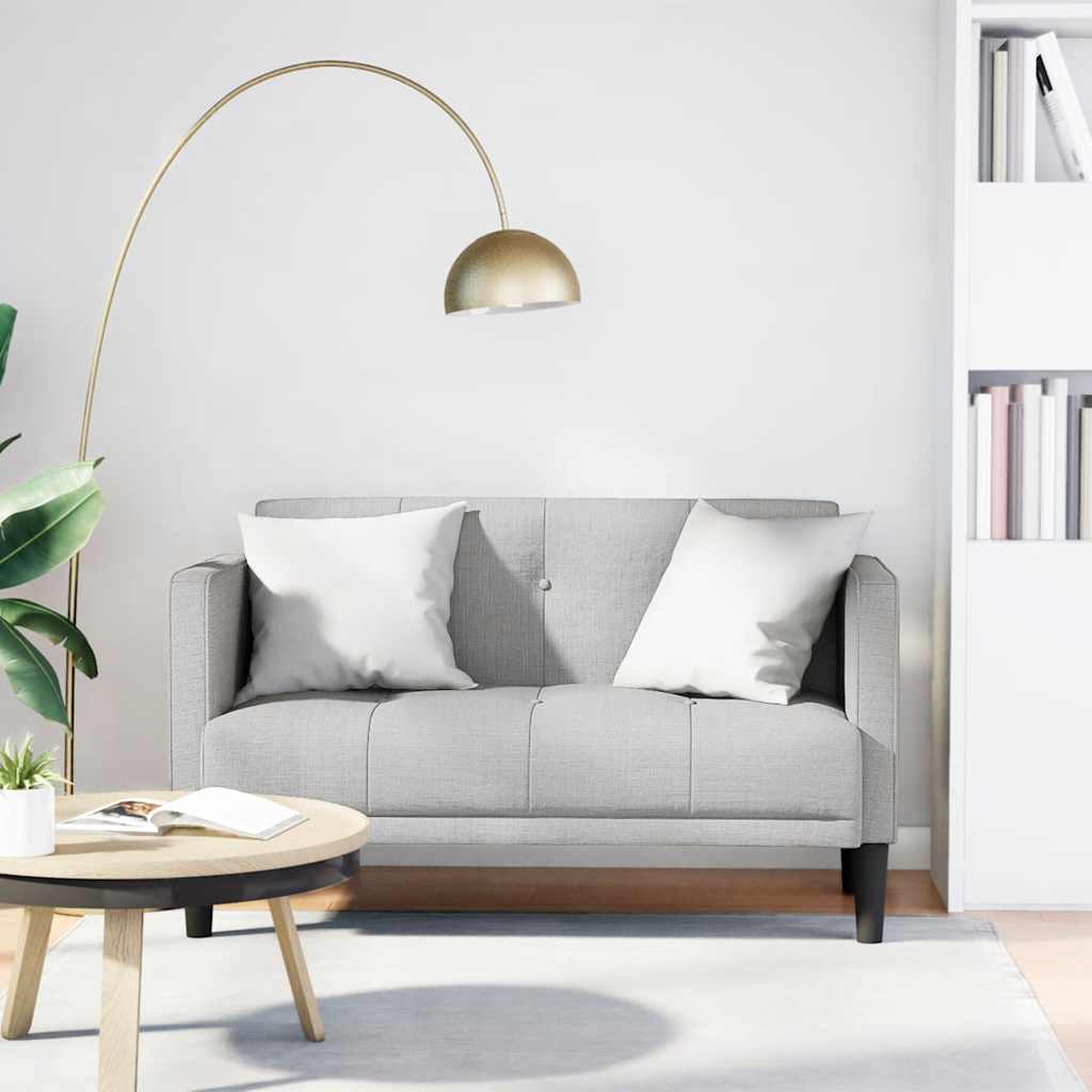 Zweisitzer-Sofa Wolkengrau 111 cm Stoff