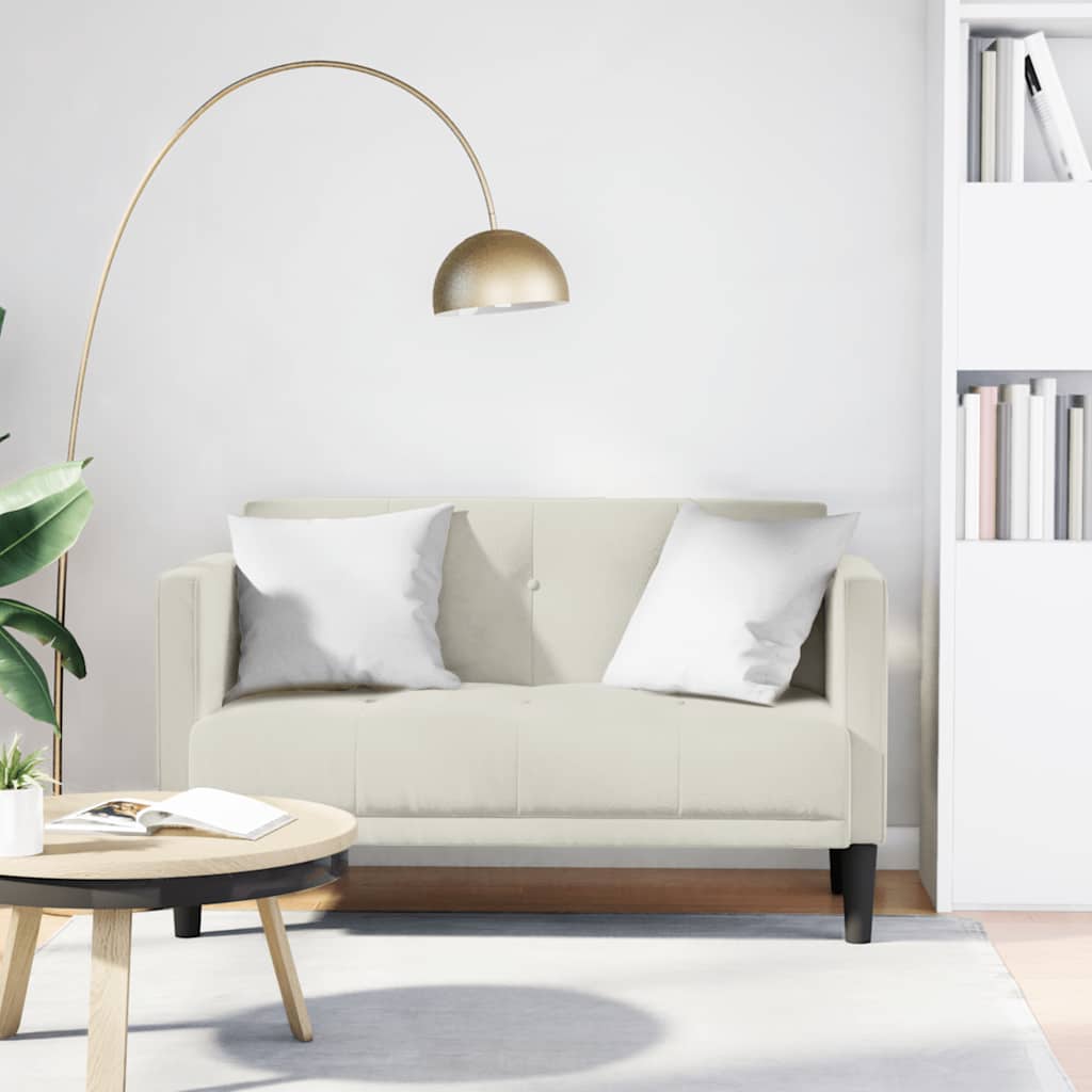 Zweisitzer-Sofa Creme 111 cm Samt