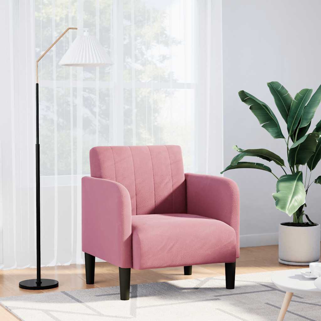 Sessel mit Armlehnen Rosa 54 cm Samt