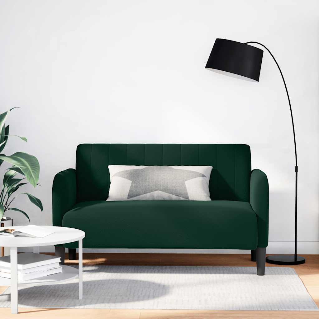Zweisitzer-Sofa Dunkelgrün 109 cm Samt