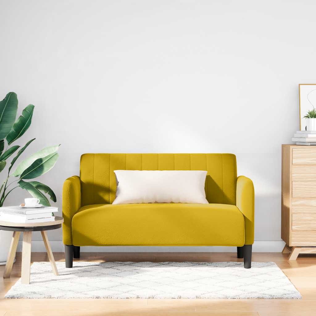 Zweisitzer-Sofa Gelb 109 cm Samt