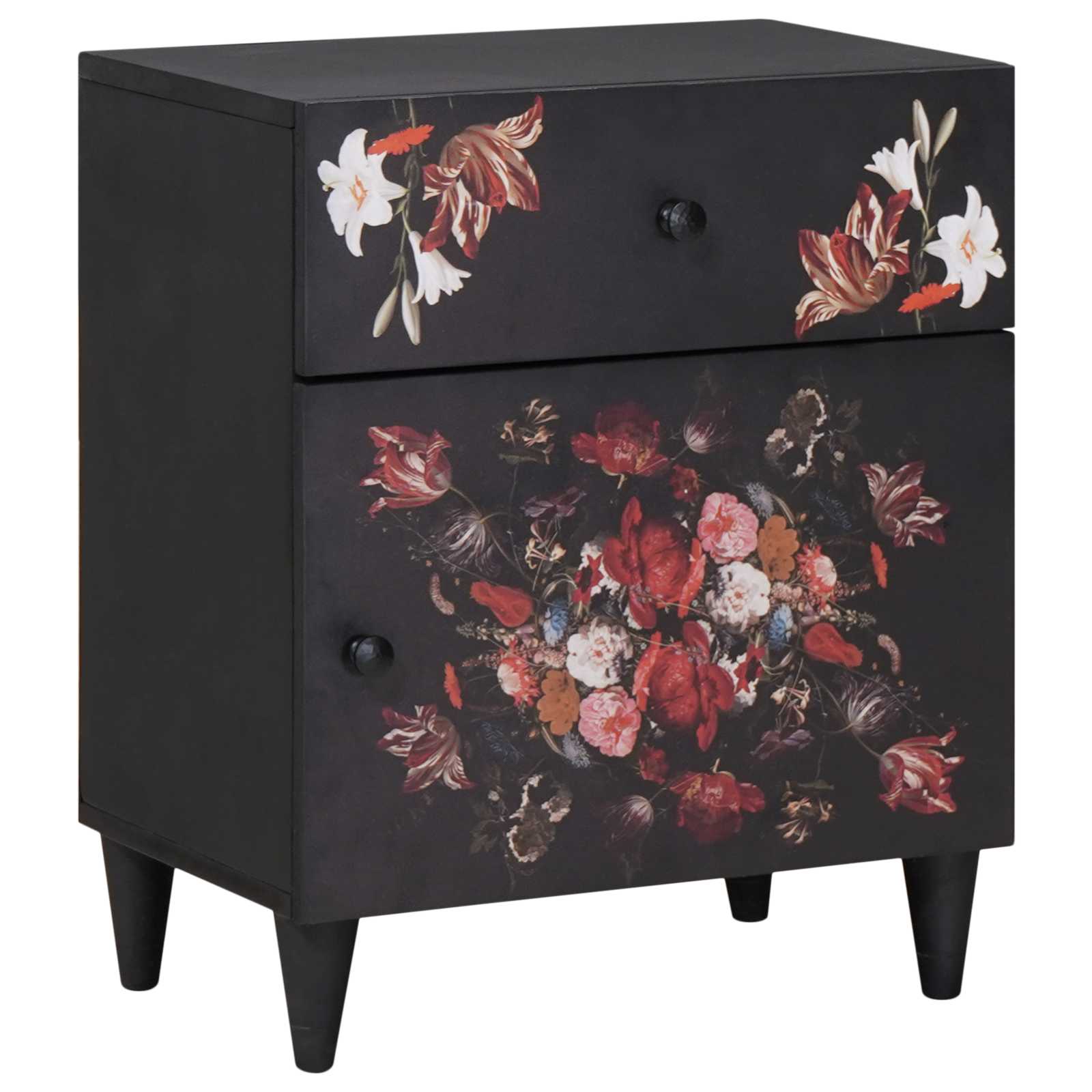 Nachttisch Mehrfarbig 50 x 33 x 60 cm Massivholz Mango