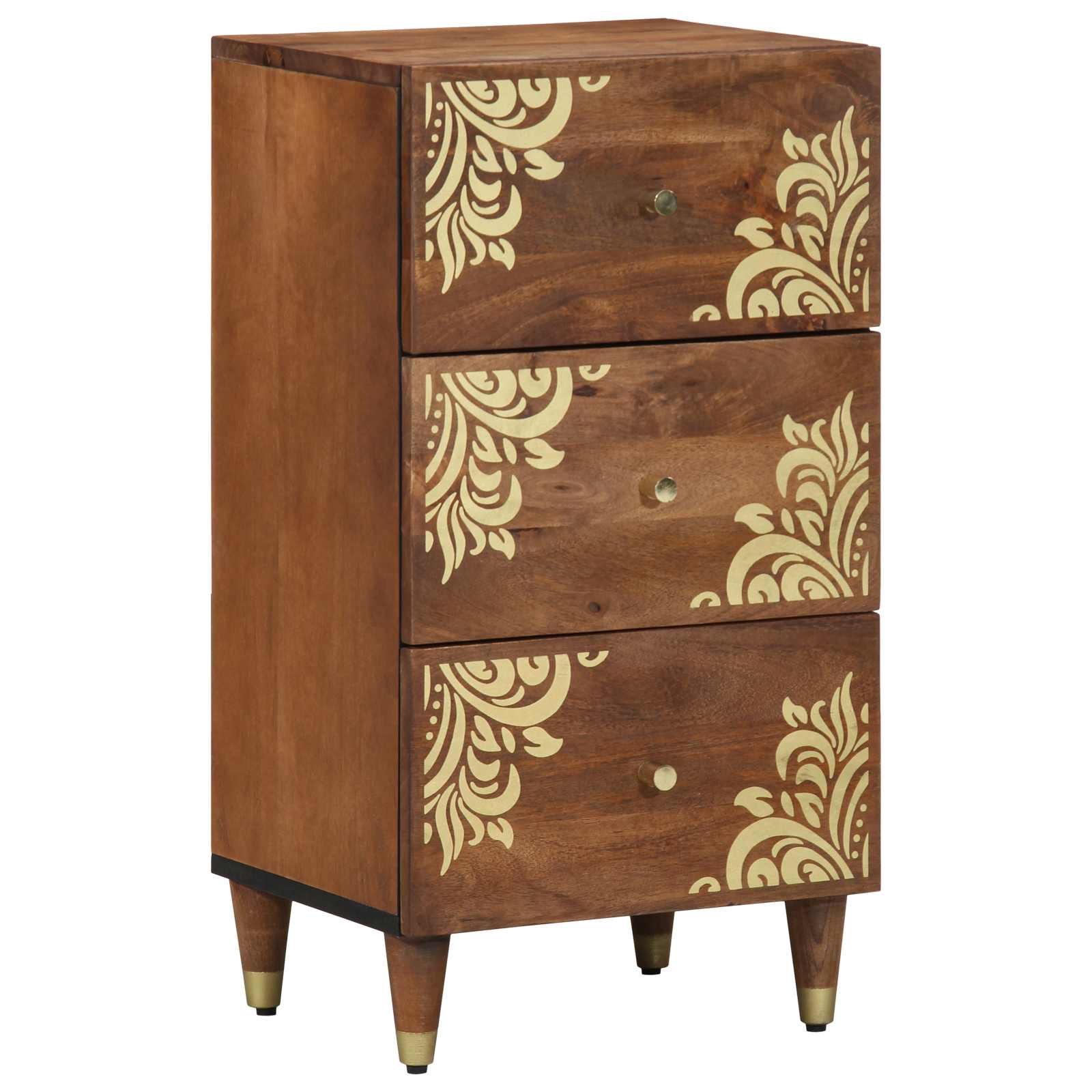 Sideboard mit Schubladen Braun 40 x 33 x 75 cm Massivholz Mango