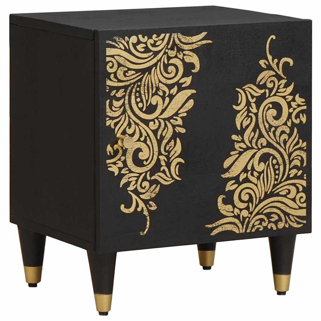 Bedside Cabinet with Door Schwarz 40 x 33 x 46 cm