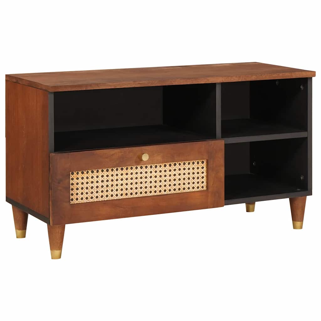 TV-Schränk Braun 80 x 33,5 x 46 cm Massivholz Mango