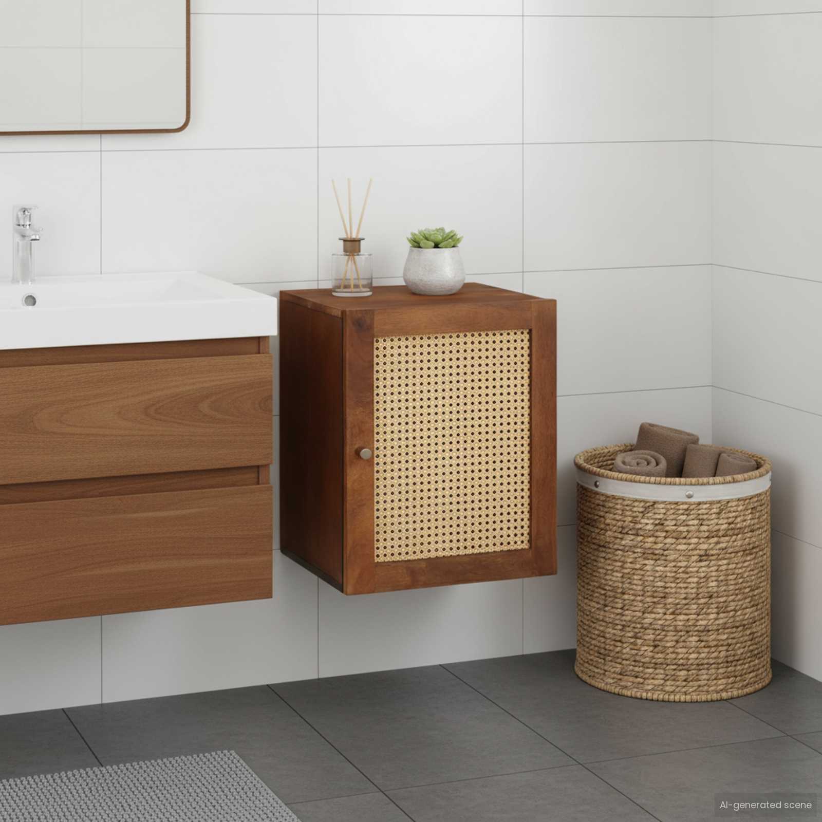 Badezimmerschrank Braun 38 x 33,5 x 48 cm Holzwerkstoff