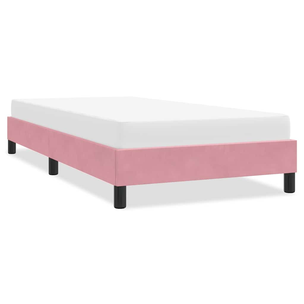 Bettgestell ohne Matratze Rosa 90x210 cm Samt