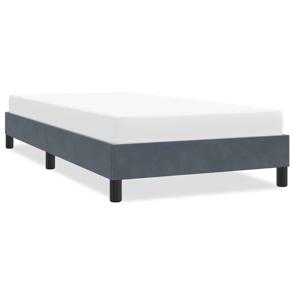 Bettgestell ohne Matratze Dunkelgrau 100x210 cm Samt