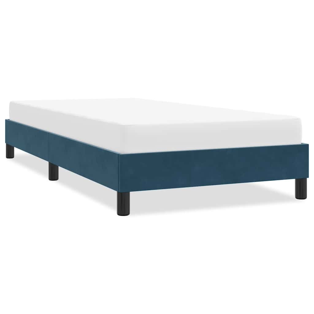 Bettgestell ohne Matratze Dunkelblau 100x210 cm Samt