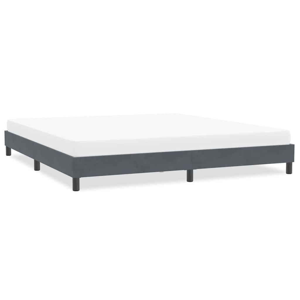 Bettgestell ohne Matratze Dunkelgrau 200x210 cm Samt