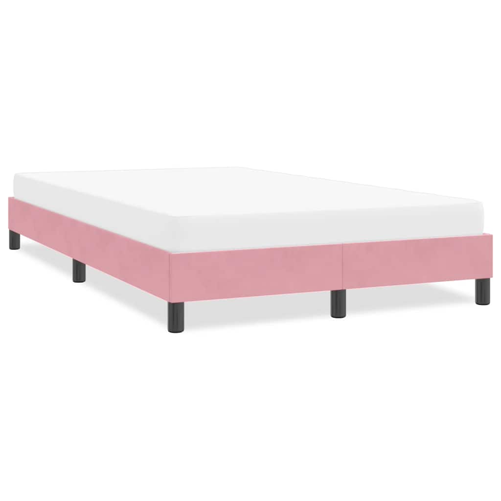 Bettgestell ohne Matratze Rosa 120x220 cm Samt