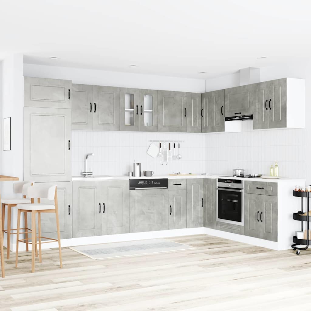 Küchenschrank Kalmar Betongrau 80 x 46 x 81.5 cm Holzwerkstoff