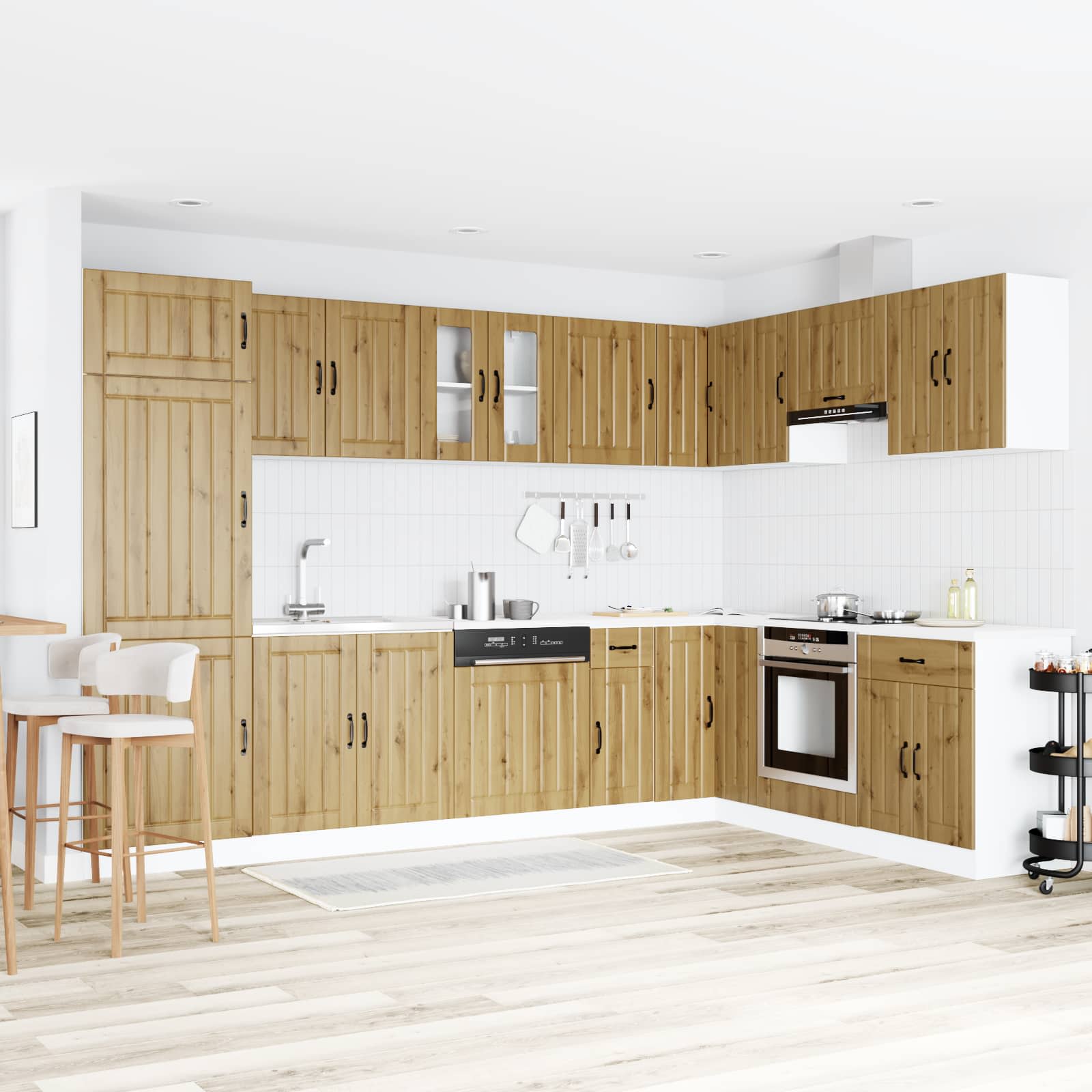 Waschbecken-Unterschrank Lucca 2 Stk. Artisan-Eiche