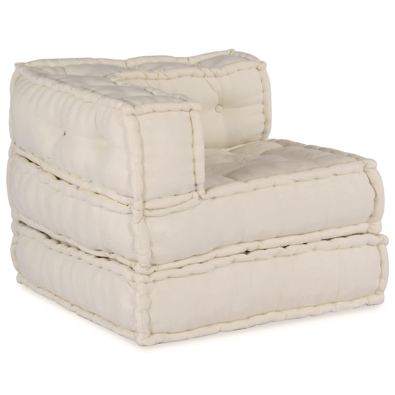 Modulare Sofagarnitur Stoff Creme 210 x 70 x 56 cm
