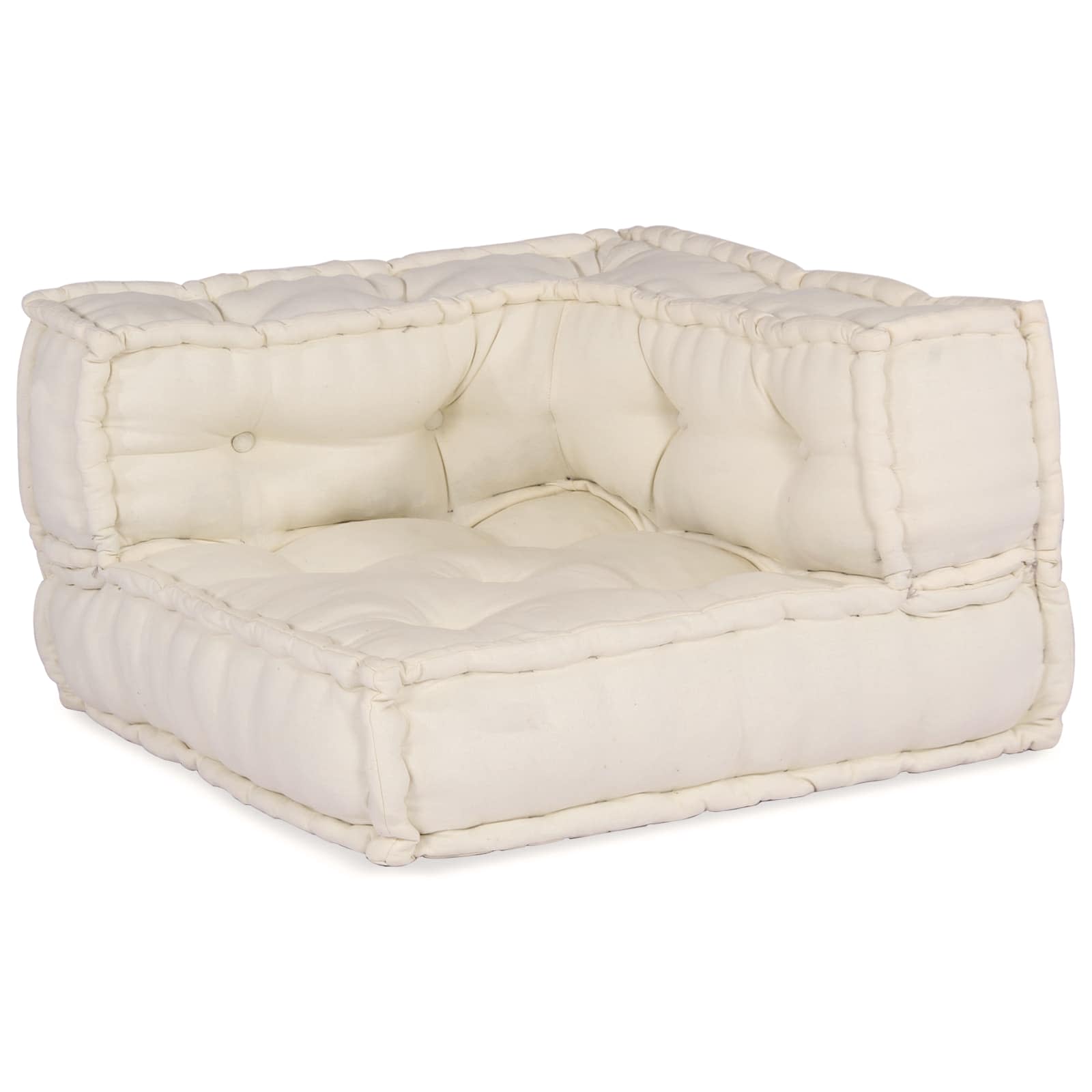 Modulare Sofagarnitur Stoff Creme 210 x 140 x 56 cm