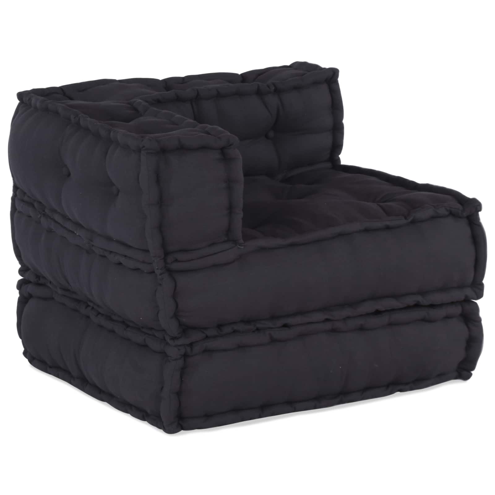 Modulare Sofagarnitur Stoff Anthrazit 210 x 140 x 56 cm