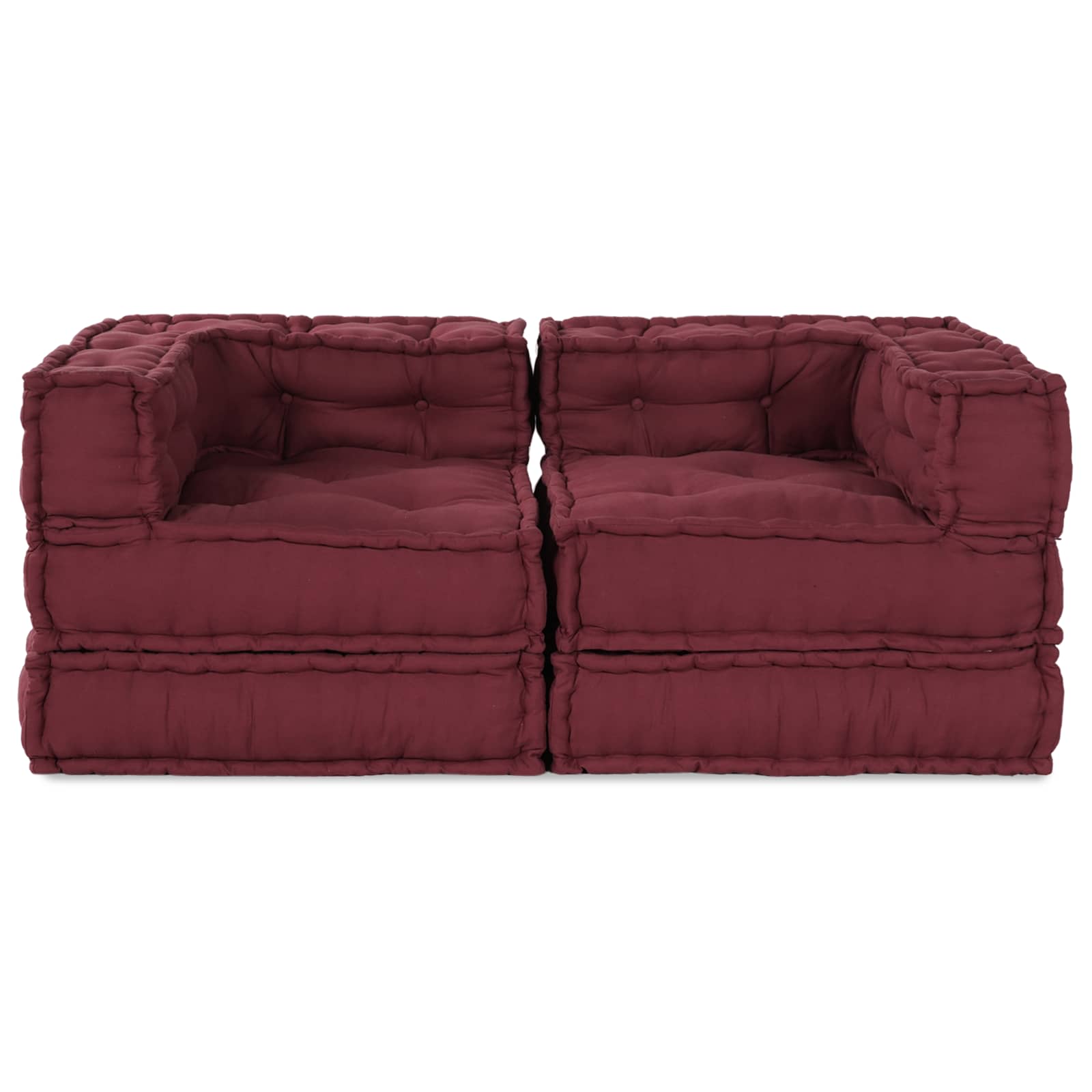 Modulare Sofagarnitur 2 stk. Stoff Kastanienbraun