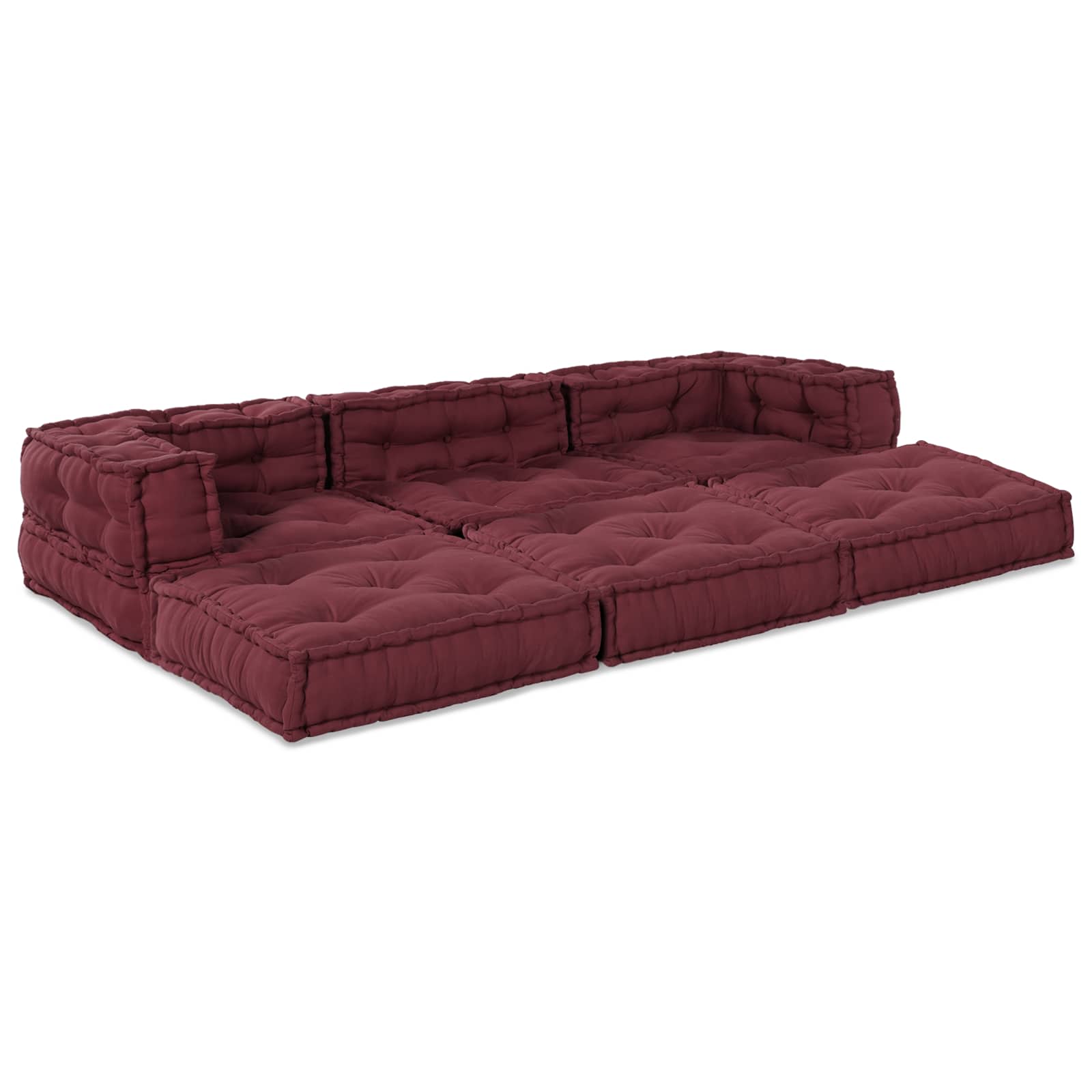 Modulare Sofagarnitur Stoff Kastanienbraun 210 x 70 x 56 cm