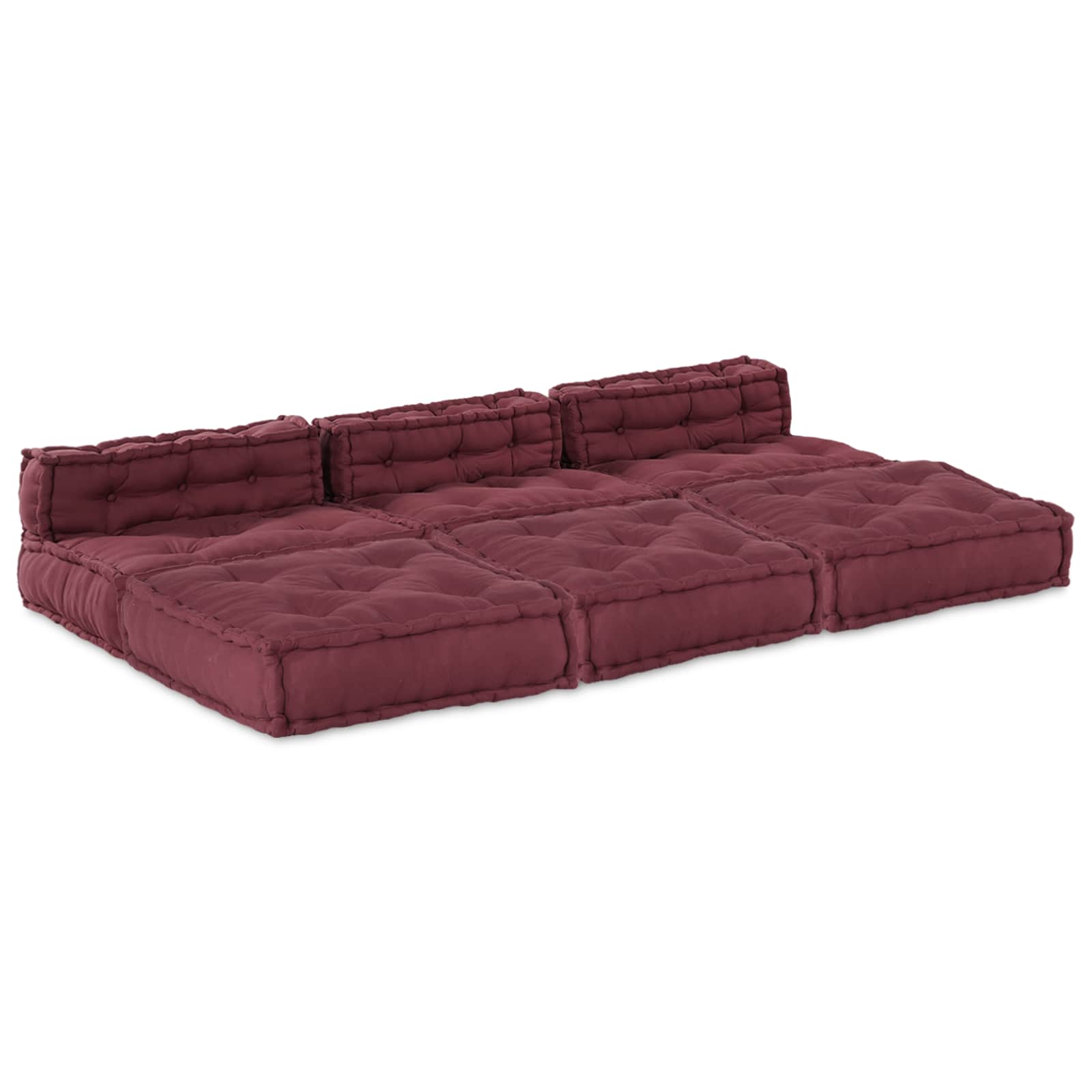 Modulare Sofagarnitur Stoff Kastanienbraun 210 x 140 x 56 cm