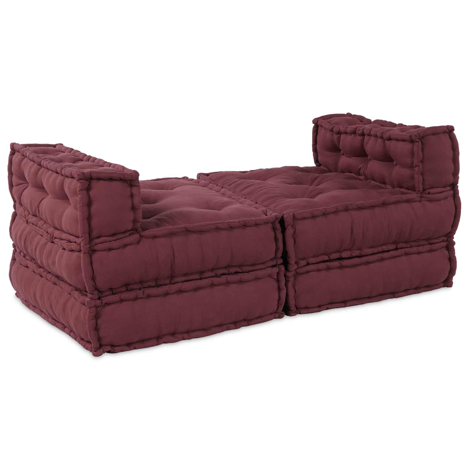 Modulare Sofagarnitur Stoff Kastanienbraun 210 x 140 x 56 cm