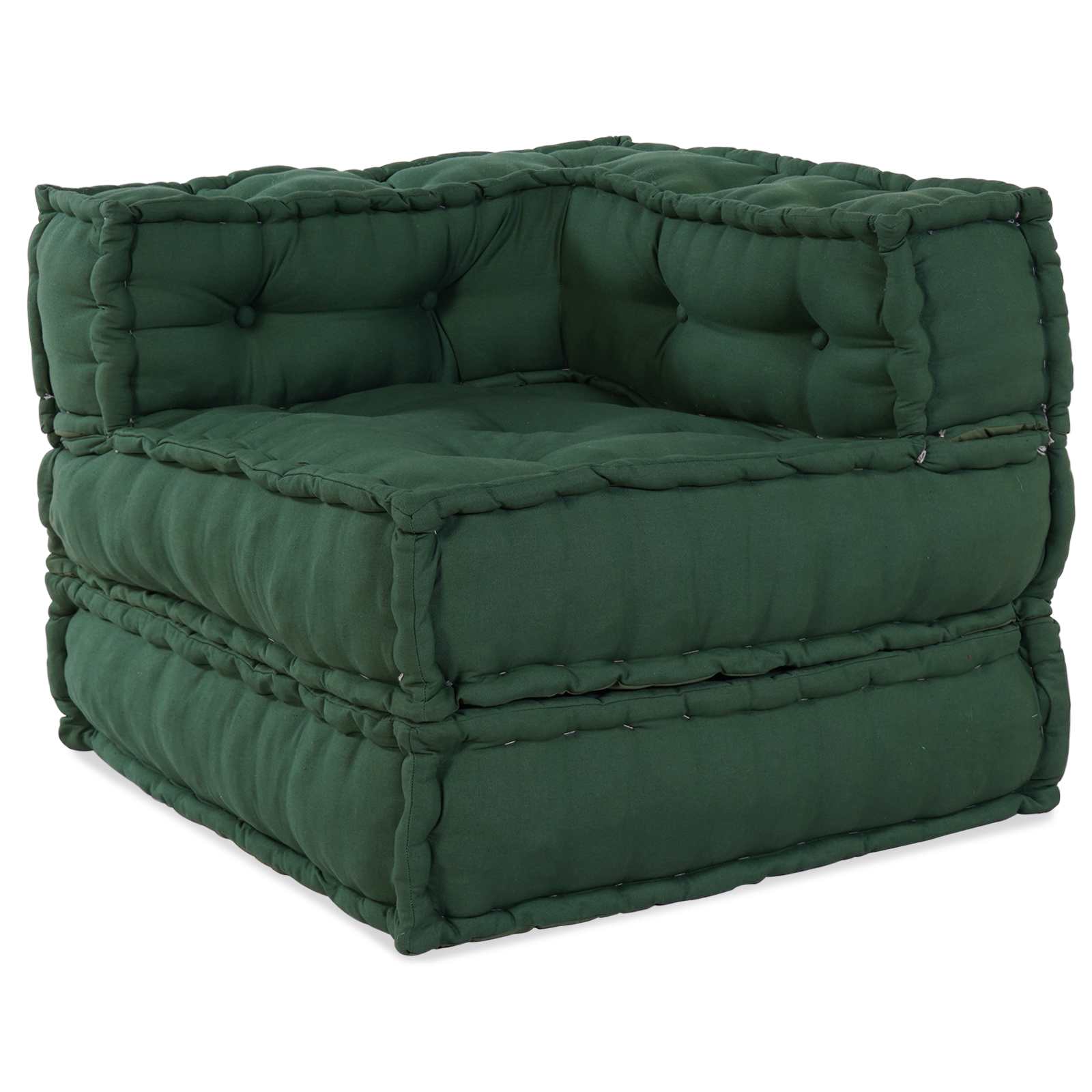 Modulare Sofagarnitur 2 stk. Stoff Grün 140 x 70 x 56 cm