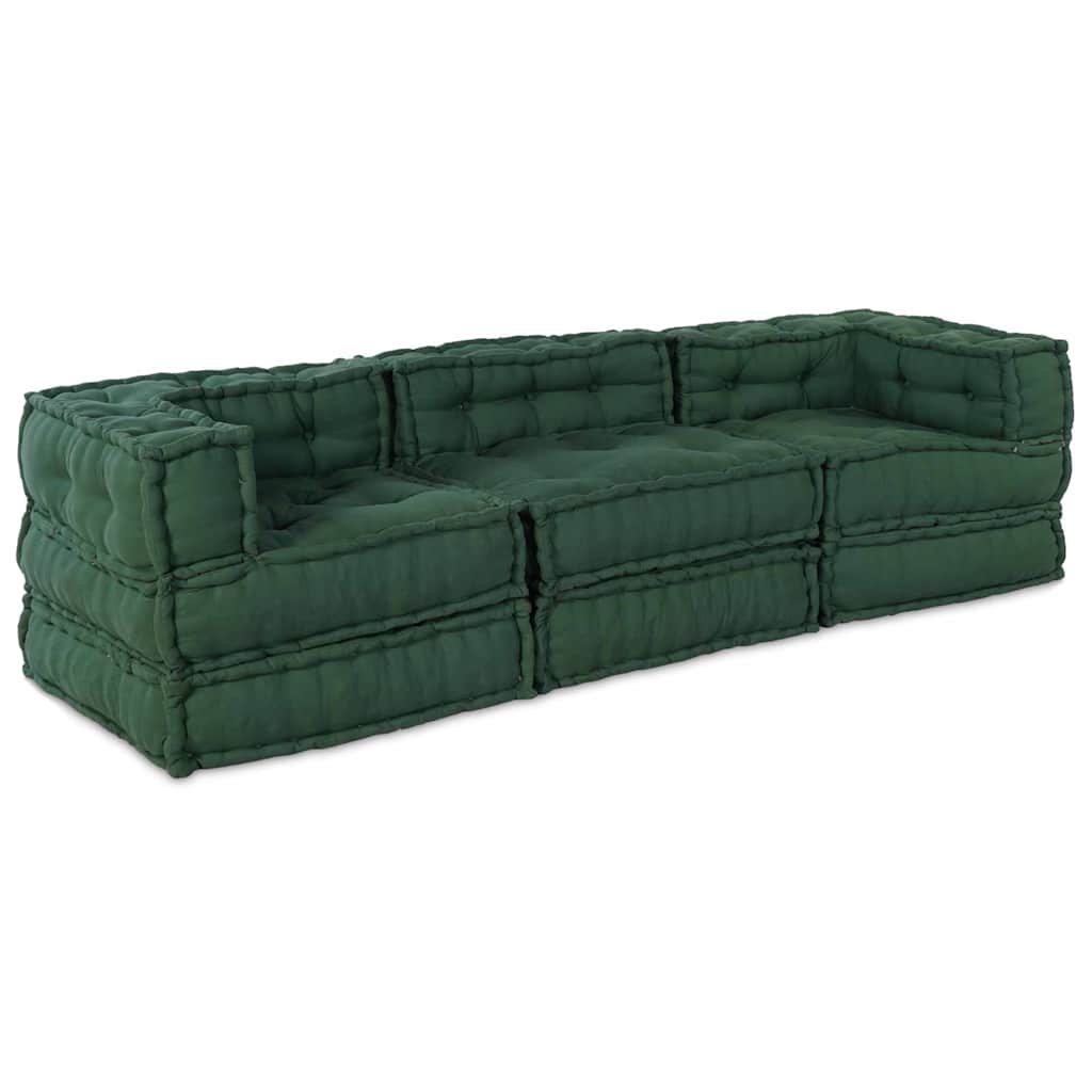 Modulare Sofagarnitur Stoff Grün 210 x 70 x 56 cm