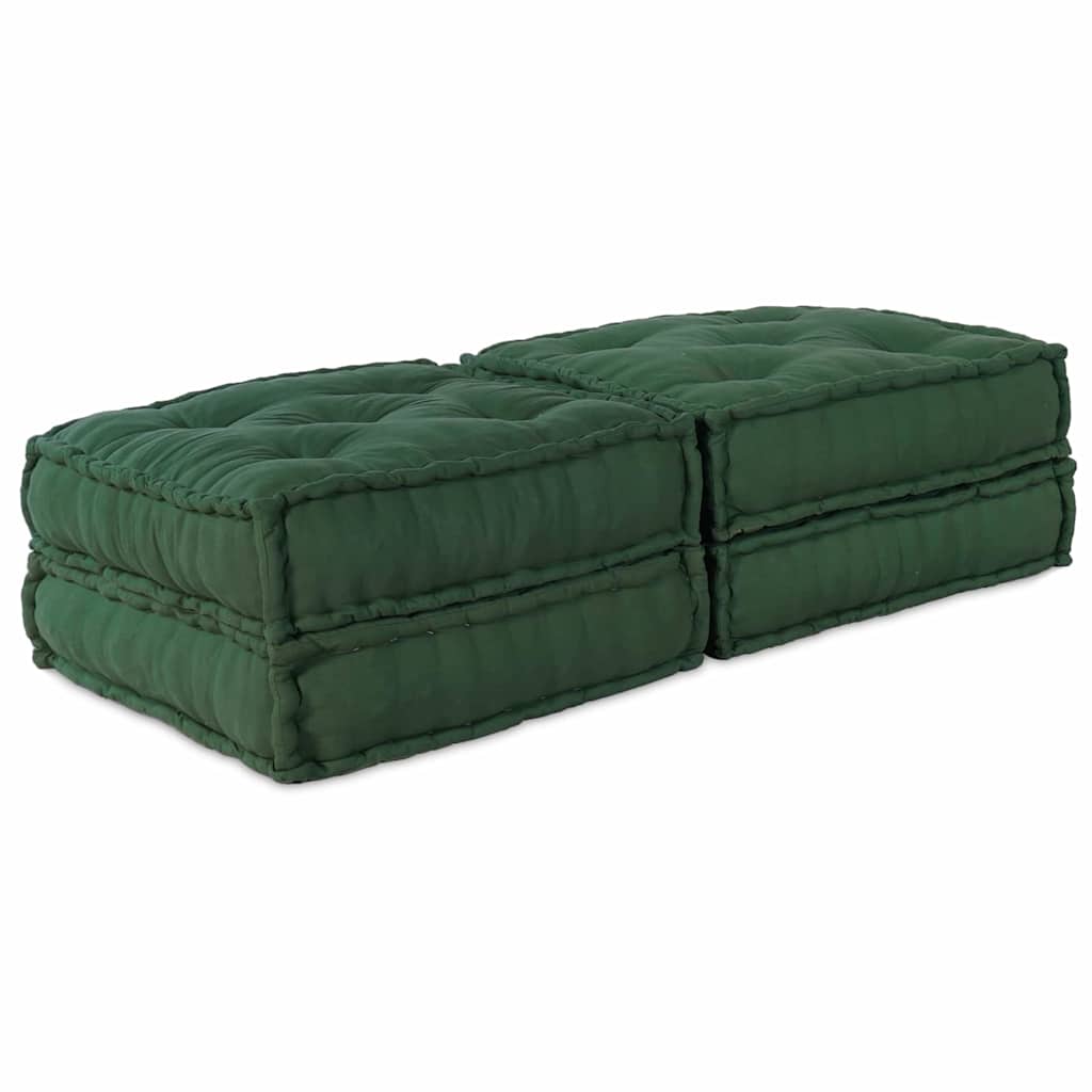 Modulare Sofagarnitur 2 stk. Stoff Grün 140 x 70 x 36 cm