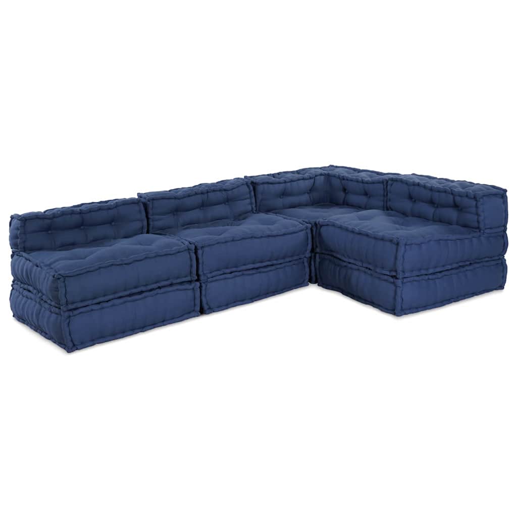 Modulare Sofagarnitur Stoff Indigo 210 x 140 x 56 cm