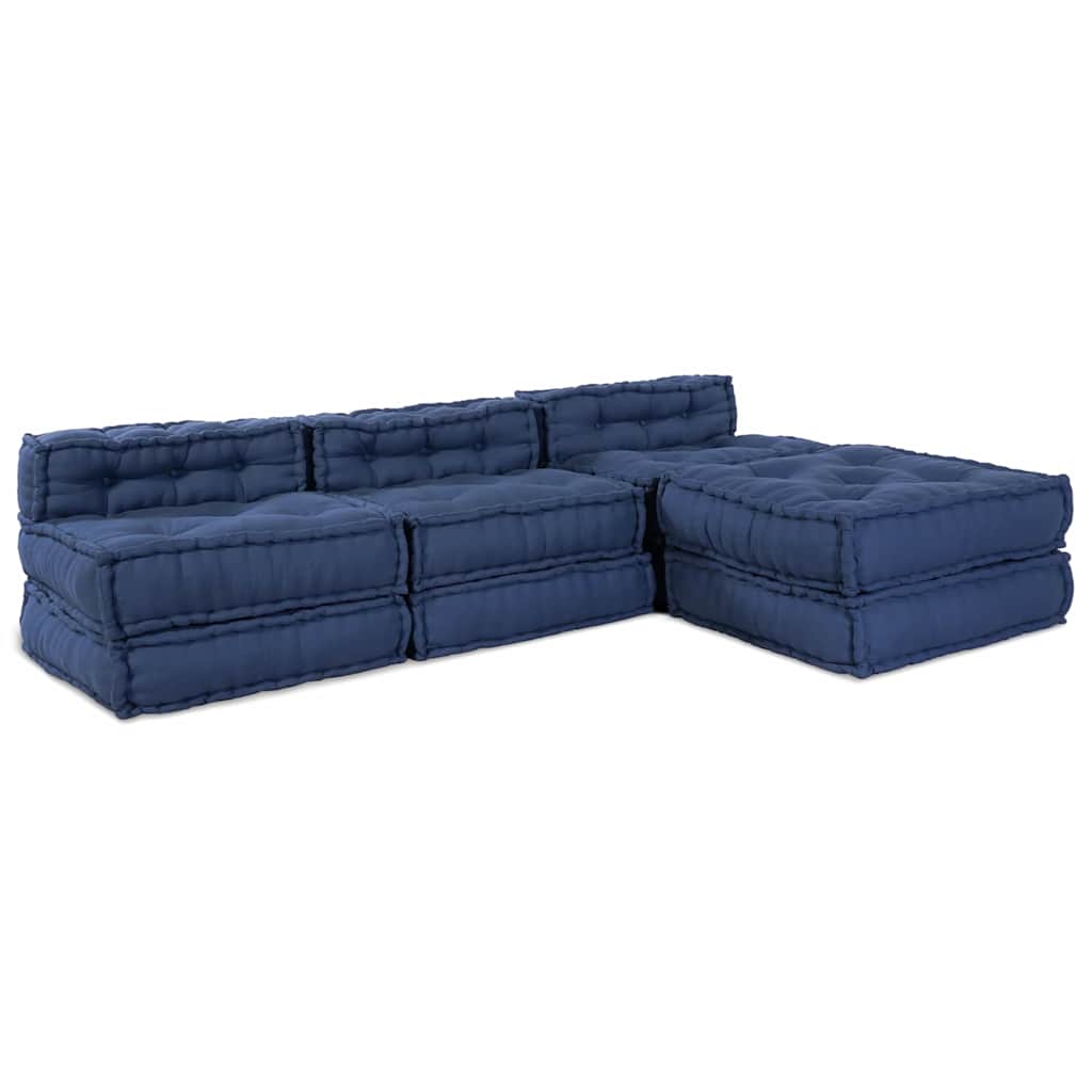 Modulare Sofagarnitur Stoff Indigo 210 x 140 x 56 cm