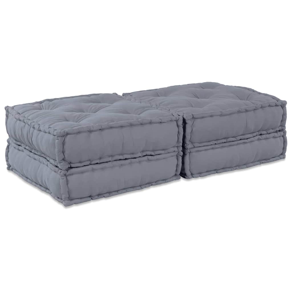Modulare Sofagarnitur 2 stk. Stoff Grau 140 x 70 x 36 cm