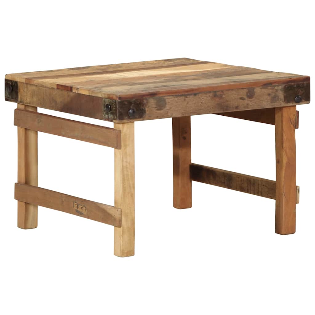 Couchtisch Braun 60 x 55 x 40 cm Massives upgecyceltes Holz
