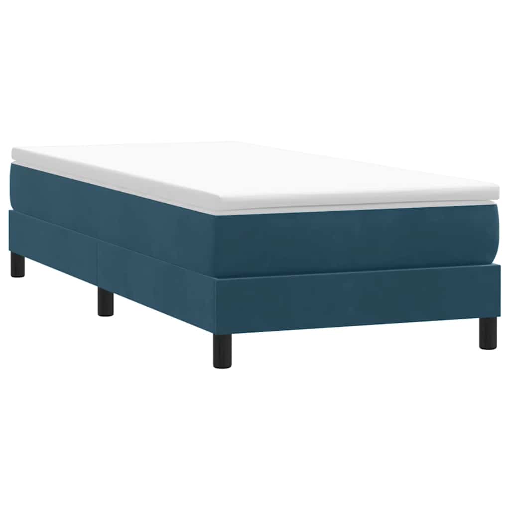 Boxspringbett ohne Matratze Dunkelblau 80x210 cm Samt