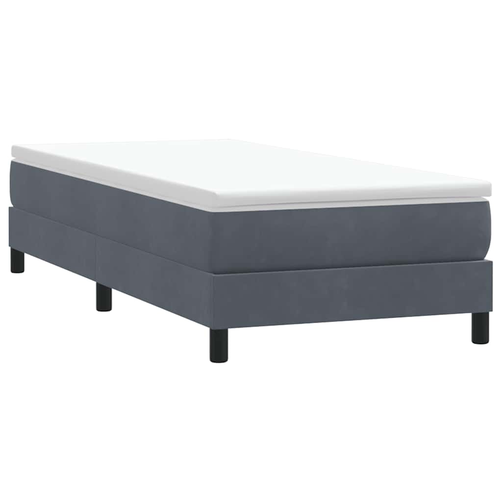 Boxspringbett ohne Matratze Dunkelgrau 90x210 cm Samt