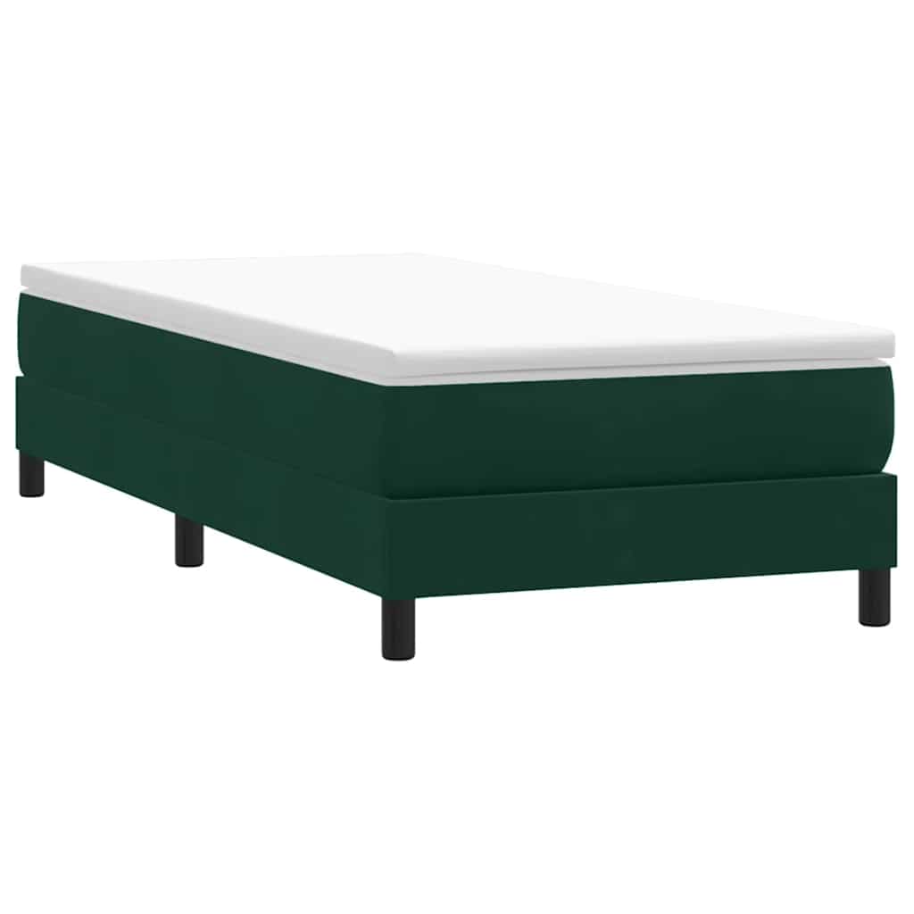 Boxspringbett ohne Matratze Dunkelgrün 100x210 cm Samt
