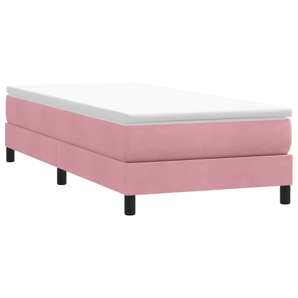 Boxspringbett ohne Matratze Rosa 100x210 cm Samt