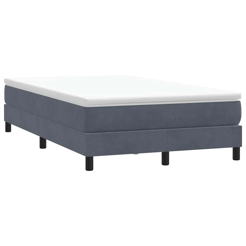 Boxspringbett ohne Matratze Dunkelgrau 120x210 cm Samt