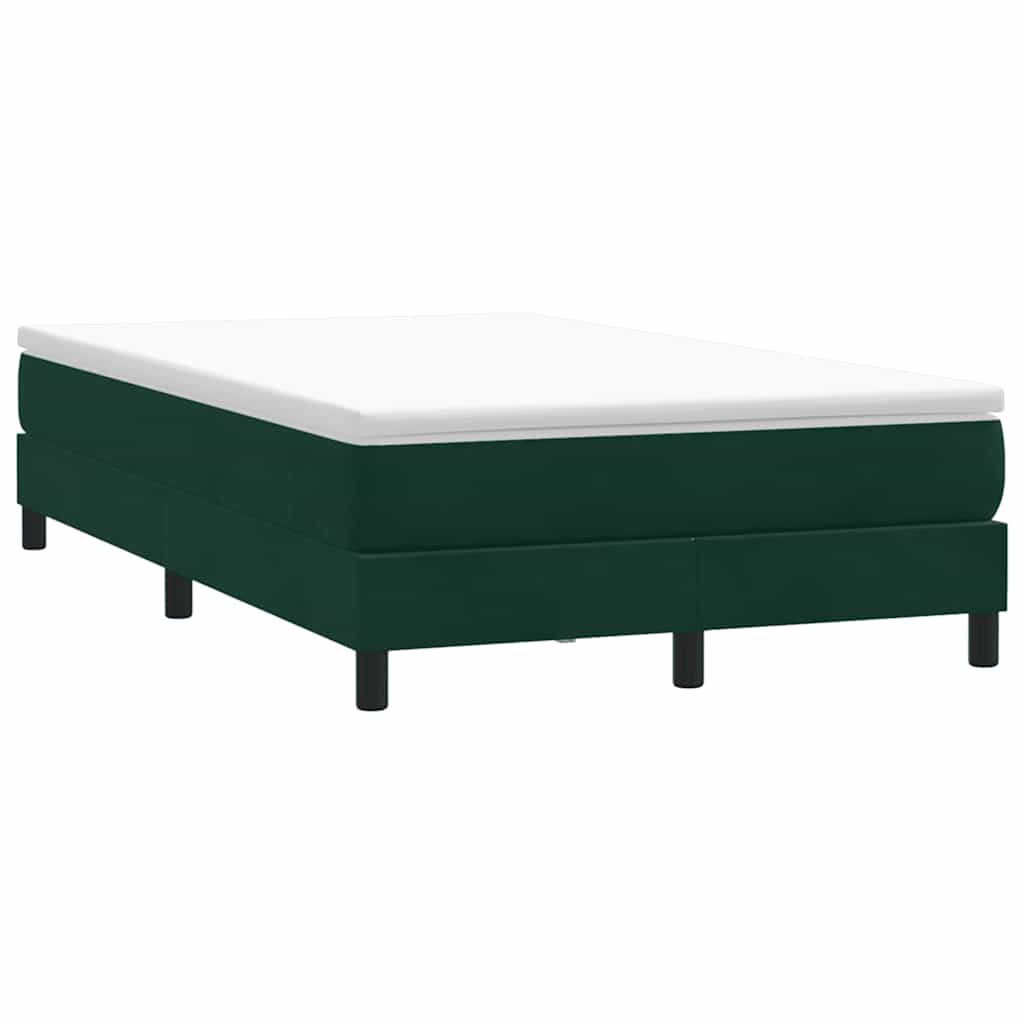 Boxspringbett ohne Matratze Dunkelgrün 120x210 cm Samt