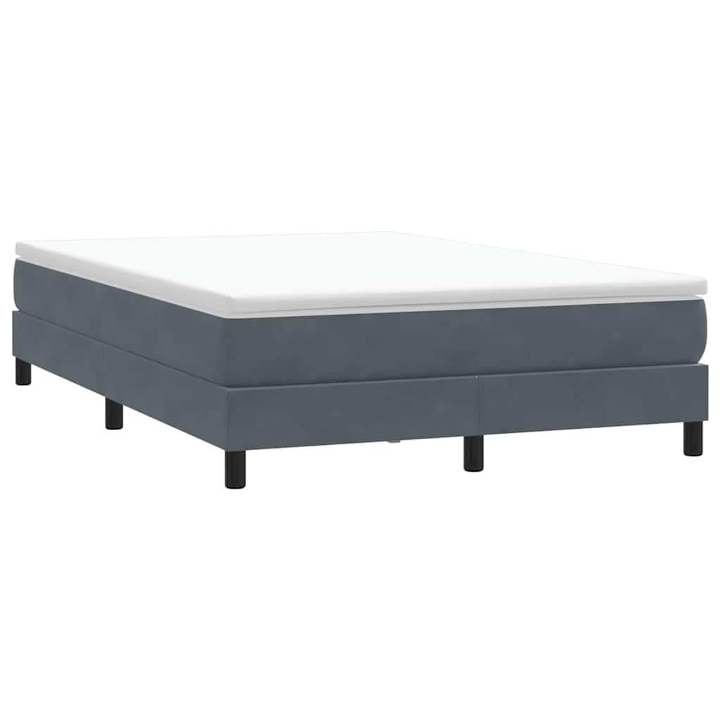 Boxspringbett ohne Matratze Dunkelgrau 140x210 cm Samt